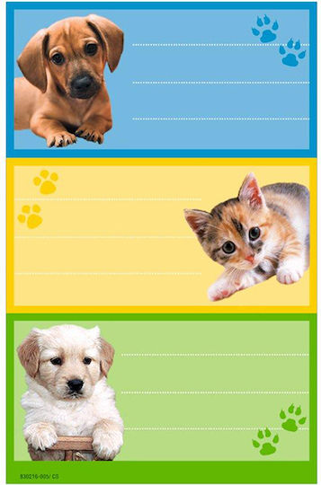 Herlitz Ετικέτες Τετραδίων 3τμχ Pets