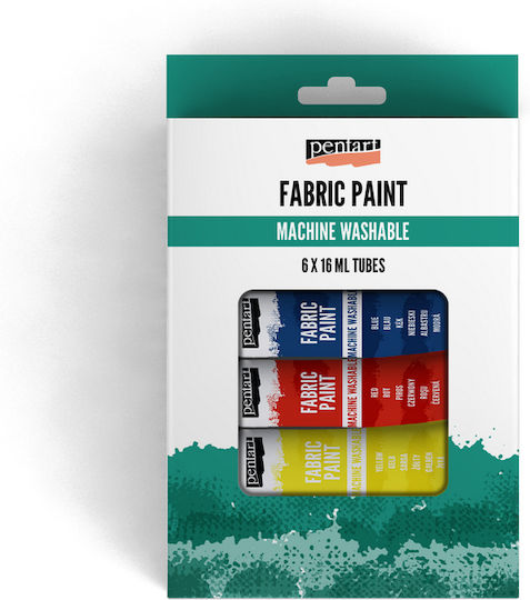 Pentart Special Craft Paints for Fabric 16ml 6pcs