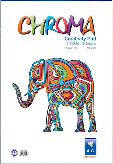 A&G Paper Cardboard Chroma 22 No3 Block 25 Sheets 25x35cm