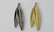 Metallisch Anhänger-Motiv für Schmuck Gold in Form Blume 5x1.8cm.