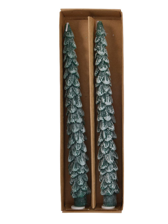 Kaemingk Christmas Green Candle 26.4x3cm