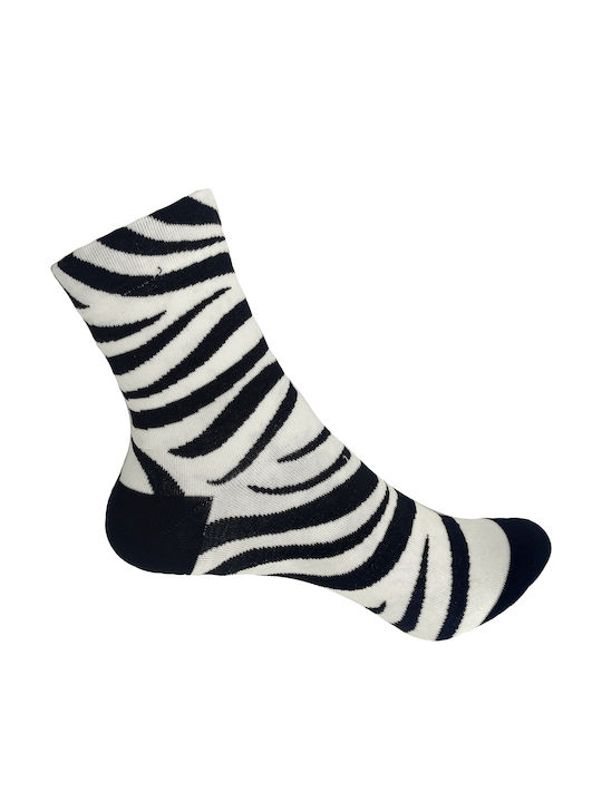 Gift-Me Women's Socks White With Black