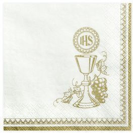 Goblet Party Napkins White 33 x 33 cm 1 Pack 20 Pieces