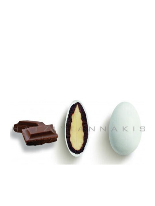 CHatzigiannakis Choco Almond Classic Jordan Almonds White Polished 1000gr