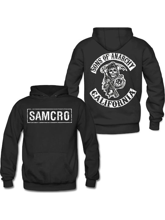 Pegasus Pegasus Samcro Φούτερ Κουκούλα Sons Anarchy Μαύρο