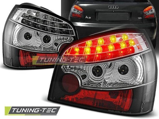 Πίσω Φανάρια Led Audi A3 8l Μαύρο 2 Τμχ Ldau08