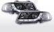 Front Led Dayline Daytime Running Lights Drl Audi A4 B5 1999-2001 Without Adjuster Black 2 Pieces Fkfsai011003-drl