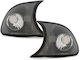 Flash Next To Headlight Bmw E46 Coupe 2001-2003 Black Set 2 Pieces Oem