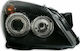 Φανάρια Εμπρός Angel Eyes Opel Astra H 2004-2009 Μαύρα Χωρίς Λάμπες Η 7 Σετ 2τμχ