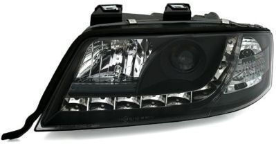 Φανάρια Εμπρός Audi A6 Φώτα Ημέρας 1997-2001 Allroad 1999-2005 Μαύρα Λάμπες Η1 Σετ 2τμχ Audi Sοναr