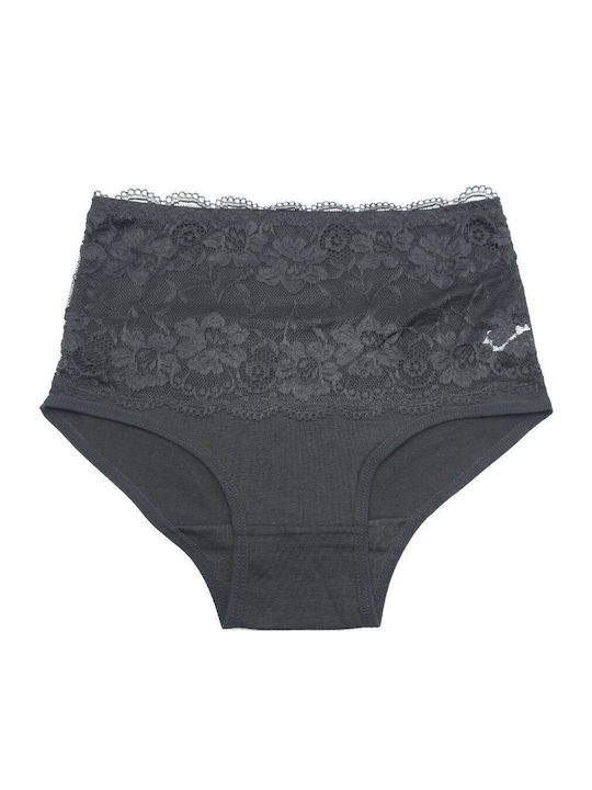 Topaki Cotton High Waist Women's Briefs with La...