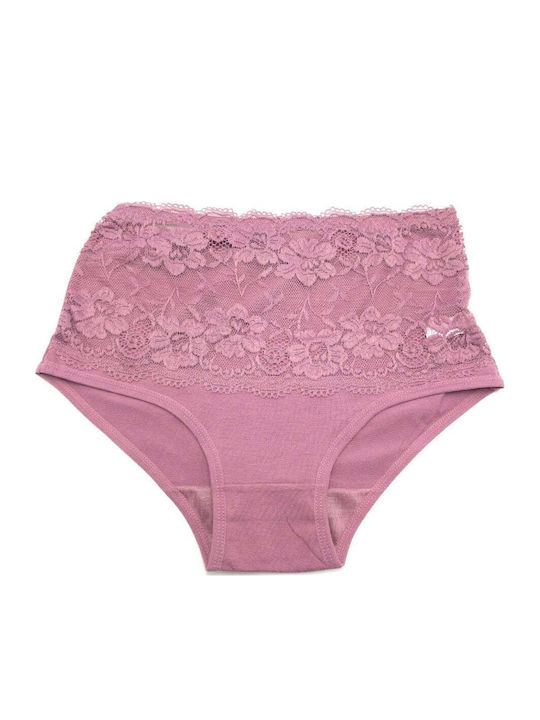 Topaki Cotton High Waist Women's Briefs with La...