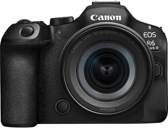 Canon EOS R6 Mark III Mirrorless Φωτογραφική Μηχανή Kit (RF 24-105mm F4-7.1 IS STM) Μαύρη