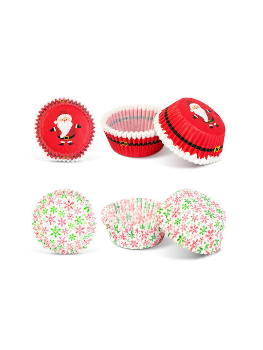 Suporturi Din Hârtie Pentru Cupcake Cu Moș Crăciun 40 Bucăți Suporturi Din Hârtie Pentru Cupcake Cu Moș Crăciun 40 Bucăți