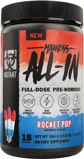 Mutant Madness All-in Supplement Pre Workout 504g Fruit Punch