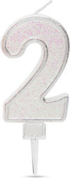Number 2 Shaped Cake Candle