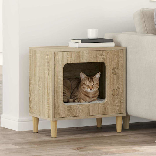 Vidaxl Σπίτι Γάτας Σονόμα 51 X 30 X 52 Εκ Επεξεργασμένο Ξύλο