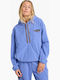 Winter Camp Women's Sweatshirt Hooded Iris Blue