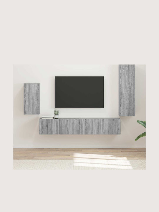 Living Room TV Unit Gray Sonoma L30xW31xH100cm