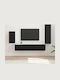 Living Room TV Unit Black L30xW31xH100cm