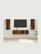 Living Room TV Unit Smoked Oak L30xW31xH80cm