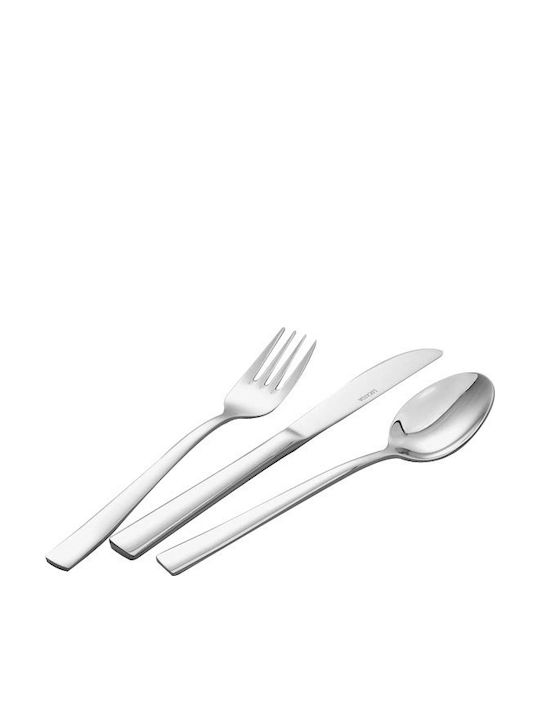 GTSA Locanda Σετ Κουτάλια Φαγητού Ανοξείδωτα Ασημί 18.9cm 12τμχ
