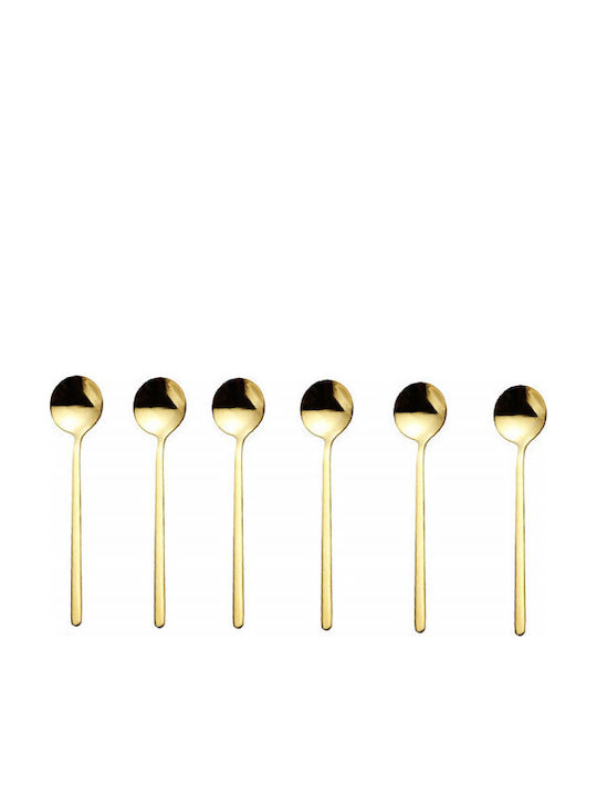 Coffee / Tea Stainless Steel Brown Spoons 13cm 6 Pieces