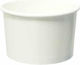 Set 100 Paper Ice Cream Cups with Capacity 237ml White