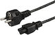Savio Schuko - IEC C5 Cable 1.8m Μαύρο CL-81