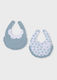 Mayoral Bib Fabric with Button Cristallo 2pcs