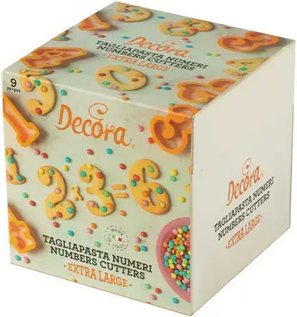 Πλαστικά Κουπάτ Μεγάλοι Αριθμοί Σετ 9 Τμχ Decora 7,5 X 5εκ