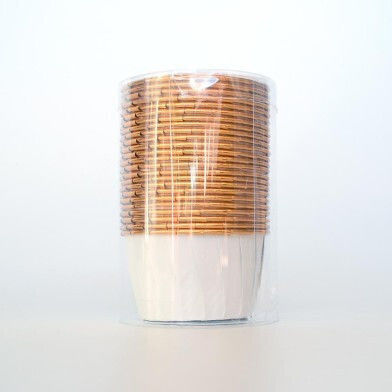 Λευκές Θήκες Cupcakes Βάση 5xυ3,8εκ 25 Τεμ Αλουμινίου