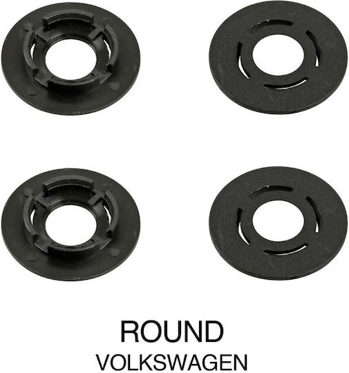 Volkswagen Fastening Clips Mats Round 4 Pieces