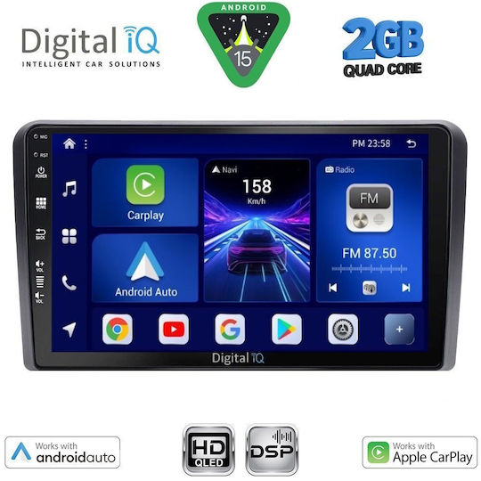 Digital IQ Car Audio System for Ford Tourneo / Courier 2014 (Bluetooth/USB/WiFi/GPS/Apple-Carplay/Android-Auto) with Touch Screen 9"