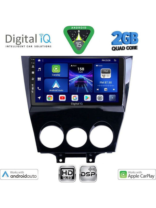 Digital IQ Car Audio System for Mazda RX-8 2008-2012 (Bluetooth/USB/WiFi/GPS/Apple-Carplay/Android-Auto) with Touch Screen 9"