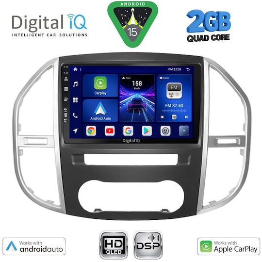 Digital IQ Ηχοσύστημα Αυτοκινήτου για Mercedes-Benz Vito / Viano 2015 (Bluetooth/USB/WiFi/GPS/Apple-Carplay/Android-Auto) με Οθόνη Αφής 10"