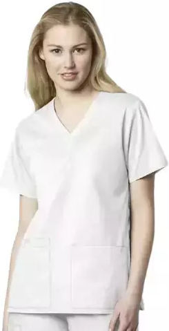 WonderWink V-neck Γυναικεία Ιατρική Μπλούζα Λευκή