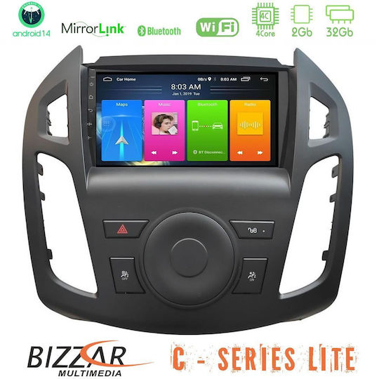 Bizzar Auto-Audiosystem für Ford Transit Connect / Tourneo Connect 2013-2018 mit Touchscreen 9" Bluetooth USB AUX Eingebautes Wi-Fi GPS Apple CarPlay Android Auto