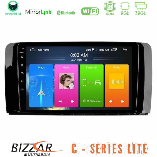 Bizzar Ηχοσύστημα Αυτοκινήτου για Mercedes-Benz R-Class 2006-2012 (Bluetooth/USB/AUX/WiFi/GPS/Apple-Carplay/Android-Auto) με Οθόνη Αφής 9"