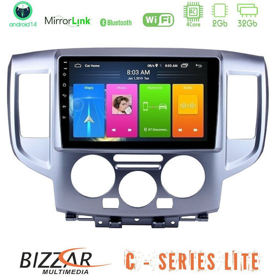 Bizzar Car Audio System for Nissan NV200 2009 2019 (Bluetooth/USB/AUX/WiFi/GPS/Apple-Carplay/Android-Auto) with Touch Screen 9"