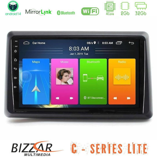 Bizzar Auto-Audiosystem für Renault Express 2020 (Bluetooth/USB/AUX/WiFi/GPS/Apple-Carplay/Android-Auto) mit Touchscreen 9"