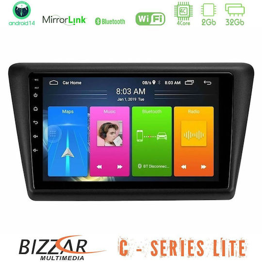 Bizzar Ηχοσύστημα Αυτοκινήτου για Skoda Rapid 2013-2017 (Bluetooth/USB/AUX/WiFi/GPS/Apple-Carplay/Android-Auto) με Οθόνη Αφής 9"