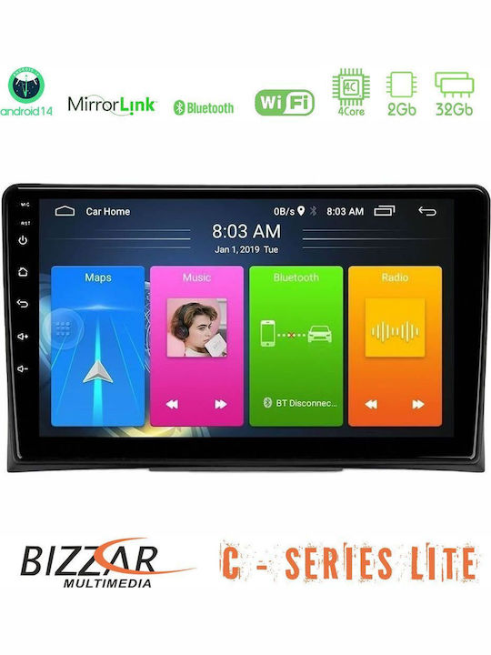 Bizzar Car Audio System for Volkswagen Transporter / Golf 2003-2015 (Bluetooth/USB/AUX/WiFi/GPS/Apple-Carplay/Android-Auto) with Touch Screen 9"