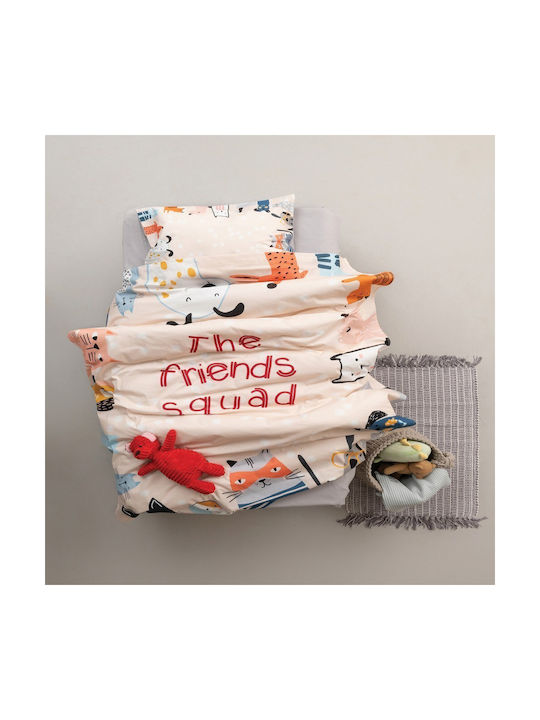 Palamaiki Happy Baby HB0594 Baby Sheets Set Crib Cotton Beige 120x160cm