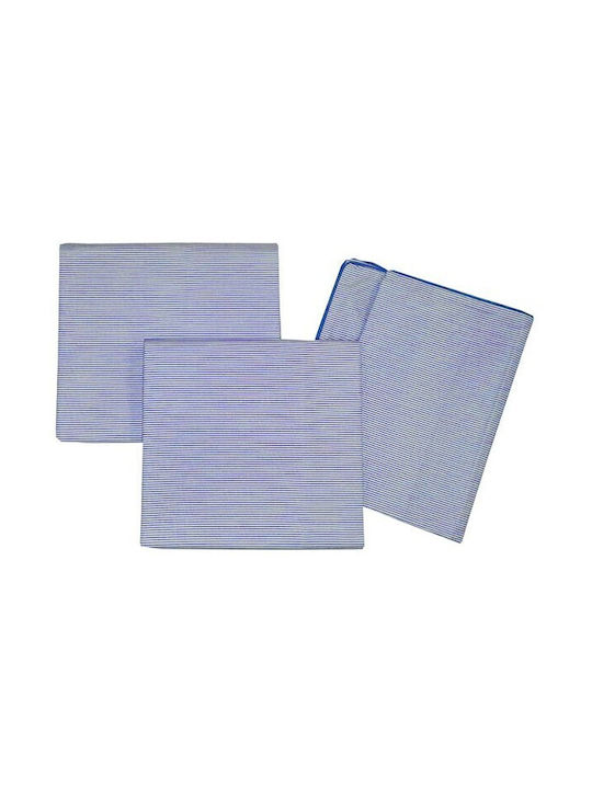 Beboulino Подредба Rige Lines Сини Детски Чаршафи 95x150см