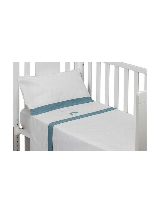 Interbaby Σετ Βρεφικά Σεντόνια Κούνιας Βαμβακερά με Λάστιχο Swing Πράσινα 70x140εκ. 3τμχ