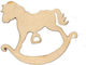 Next Rocking Horse Wooden Figures 5.2x4.5cm Thickness 3mm 1pcs (Various Designs)