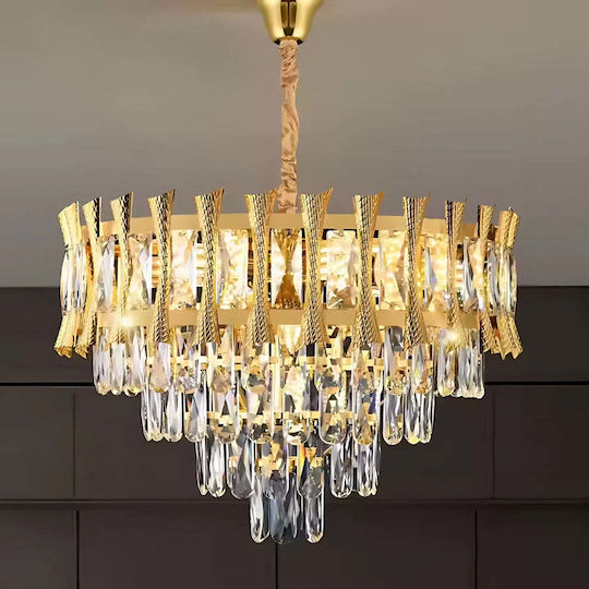 Alista Home Reglabil Lustră Auriu cu cristale pentru 5 Becuri E14, E.14