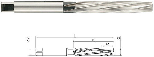 Reamer Nfe 66019 Similar To Din 206 Form B HSS Diam 3