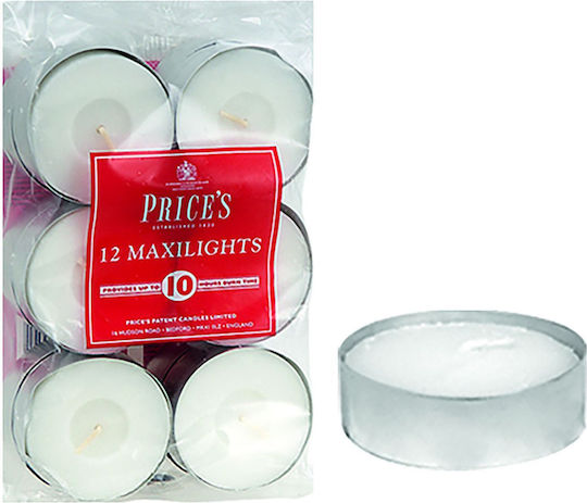 HOMie Tealights in White Color (up to 10 Burning Hours ) 12pcs